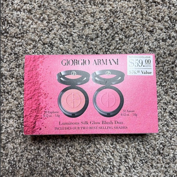NEW SOLD OUT Armani Beauty Luminous Silk Glow Blush Duo - Picture 1 of 6